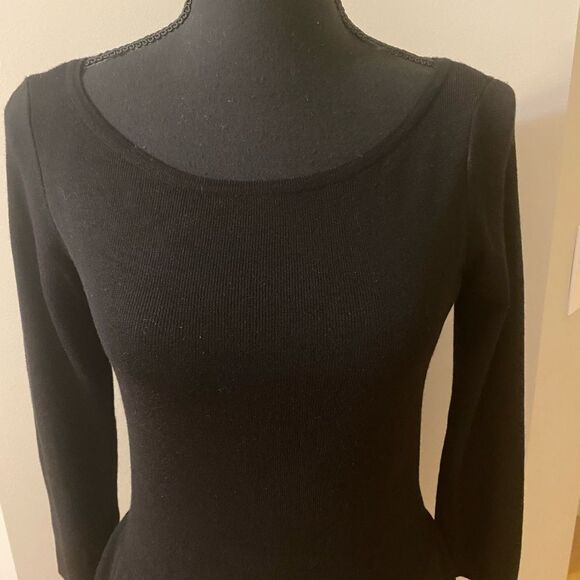 INC International Concepts Black Peplum Sweater Small - Picture 2 of 7